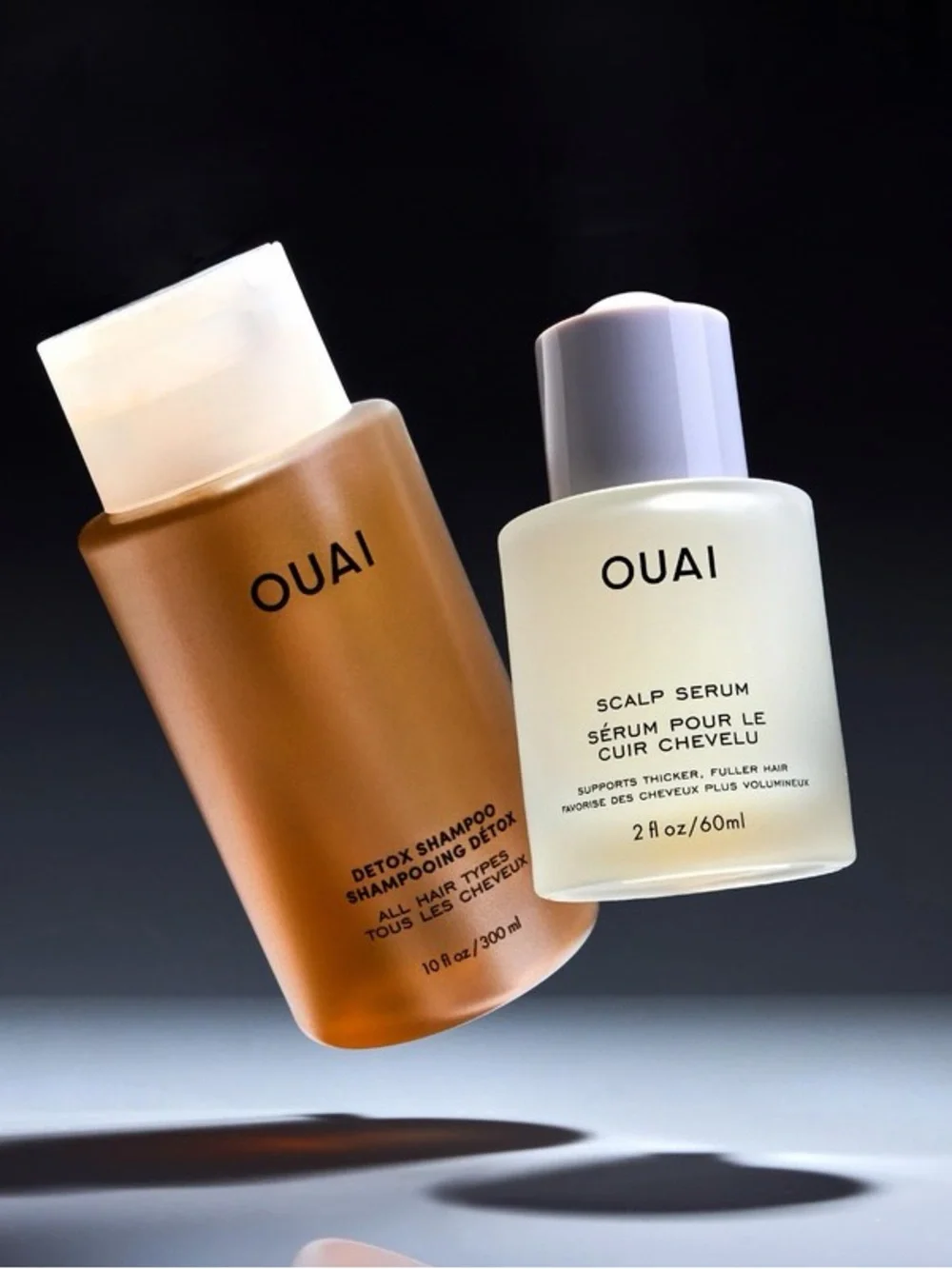 OUAI HEALTHY HAIR IS ON THE OUAI SET w/Detox Shampoo+Scalp Serum F/S LTD ED NIB!